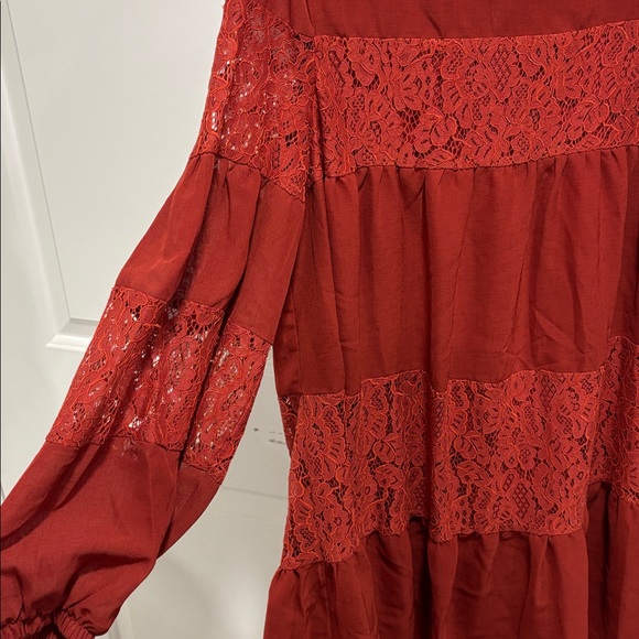 70s style Mini Peasant Dress - Picture 4 of 4